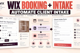 setup wix booking with automated client intake forms and workflow
