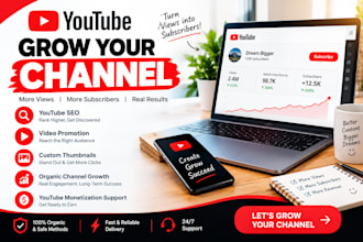 do youtube video promotion, SEO, marketing, thumbnails and channel growth