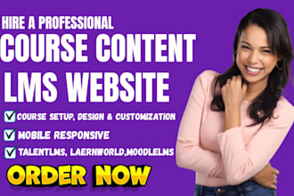 setup elearning course content on talentlms h5p learnworld moodle lms and graphy