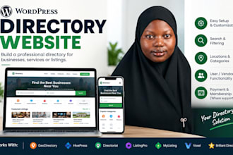 build wordpress business directory website,  geodirectory hivepress directorist