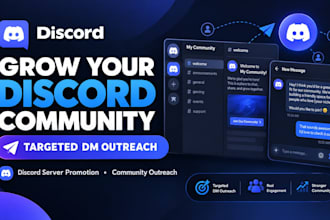 promote your discord server with targeted mass dm outreach
