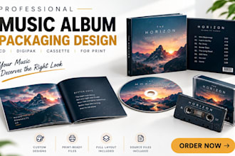 design music album cd digipak cassette packaging for print and physical releases