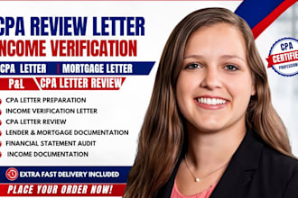 cpa review letter notary letter income verification letter gaap report