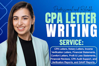 cpa review letter notary letter income verification letter gaap report