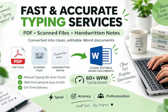 type, retype, and format PDF, scanned, and handwritten files