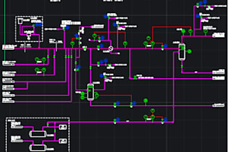 create detailed process designs and pid  2d drawings