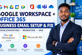 setup google workspace g suite office 365 business email and troubleshoot issues