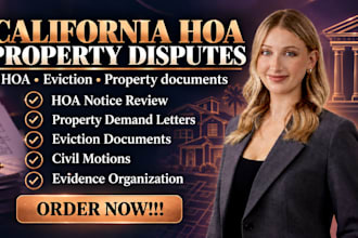 draft california hoa, eviction and property dispute documents