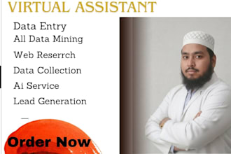 be youre virtual assistant for data entry and web reserch