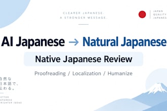 proofread and humanize your ai translated japanese