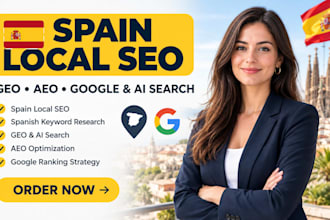 do spain local SEO GEO, aeo for spain website ranking on google and ai search