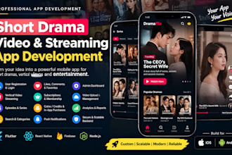 develop a short drama, vertical video and streaming app, drama app