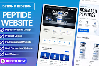 build fda compliant peptide wordpress website or peptide store on woocommerce