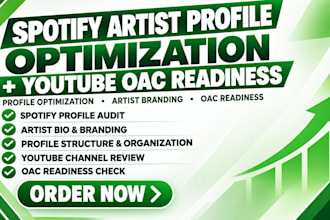optimize your spotify artist profile and youtube oac