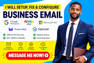 setup fix configure google workspace zoho mail microsoft 365 proton mail