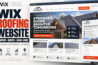 design a wix roofing contractor website for roofers with quote requests