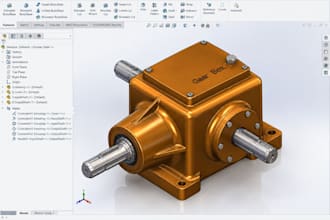 do 3d cad design, mechanical parts, machinery, stl, step for manufacturing