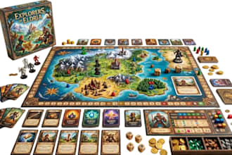design custom board games, card mechanics, and rulebooks