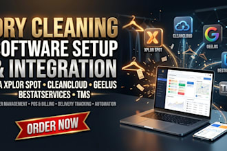 setup dry cleaning software via xplor spot cleancloud geelus bestatservices tms
