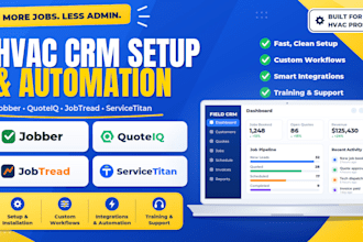 configure jobber CRM hvac home service businesses quoteiq jobtread servicetitan