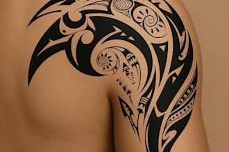 create a profesional tribal tattoo design