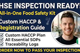 create custom haccp plan and hse inspection ready food safety manuals