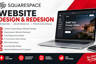 design or redesign squarespace website, squarespace design