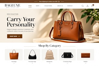 design bag shopify store handbag website wallet purse tote bag store bag website