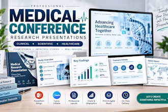 design medical conference and research presentation slides powerpoint design