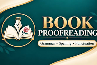 proofread your book for grammar, spelling, and punctuation