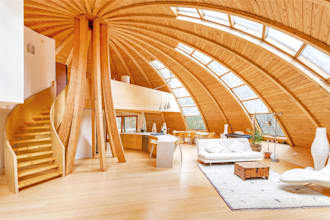 design goedesic home, 3d projection  and immersive projection