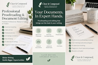 proofread and professionally edit your business documents