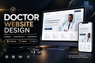 create a modern medical website, doctor website, healthcare and hospital website