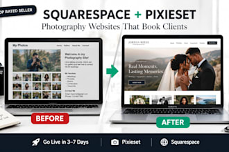 design a pixieset, squarespace photography website, pixieset website, portfolio
