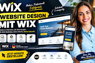 design a german wix website for booking, consulting or real estate
