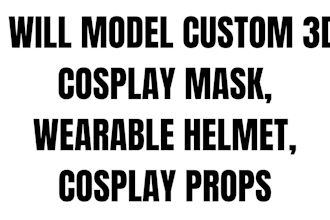 custom cosplay mask, wearable cosplay armor, 3d helmet 3d props pepakura cosplay
