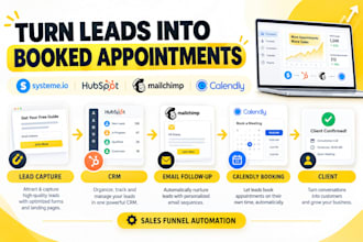 setup systeme io hubspot mailchimp calendly sales funnel