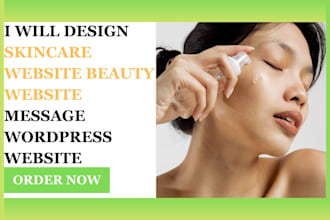 design skincare website beauty website massage wordpress website
