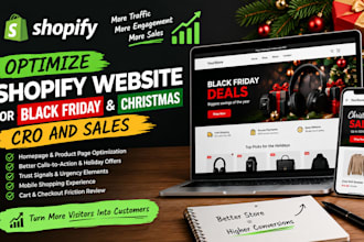 optimize shopify website for black friday christmas sales and cro
