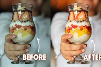 edit and retouch your food or product photos to make them irresistible