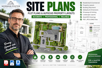 create professional site plans, plot plans and autocad property layouts