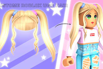 create custom roblox ugc hair, 3d hair and avatar accessories