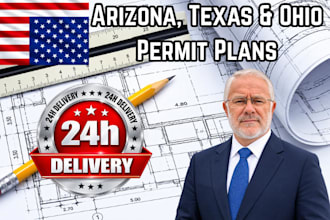 create arizona, texas, ohio, georgia construction documents and permit drawing