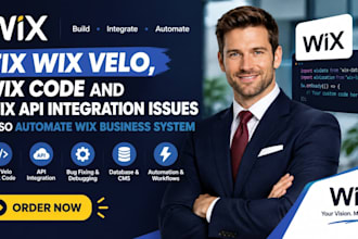 fix wix velo, wix code and wix api integration issues also automate wix database