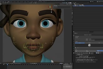 3d blender rigger, chatbot avatar, viseme driven lips sync, face arkit, animaze