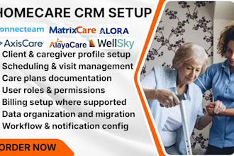 setup connecteam axiscare alayacare alora caresmartz wellsky matrixcare crm