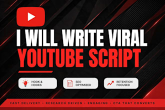 write viral engaging youtube script for your chanel