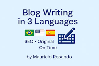 write SEO blog posts and articles in portuguese