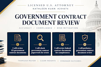 review your government rfp, rfq, and solicitation as a US attorney