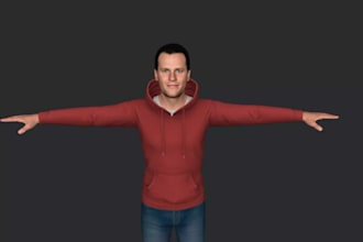 3d character rigging, blendshap, cc4 rig c4d rig facial rig, retopology, iclone8